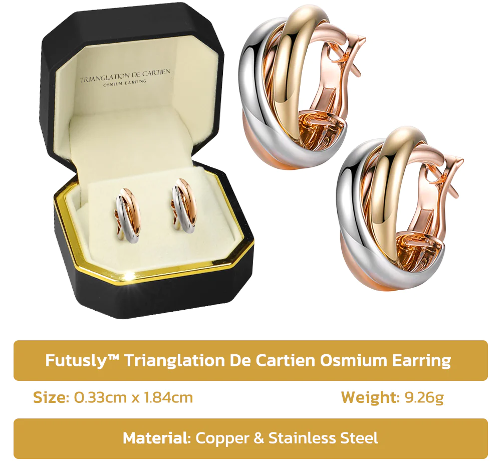 Futusly Trianglation De Cartien Osmium Earring