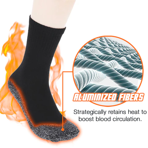 35 Degrees Aluminized Fibers Heating Socks