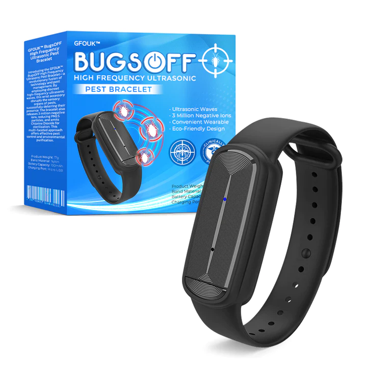 GFOUK BugsOFF High Frequency Ultrasonic Pest Bracelet