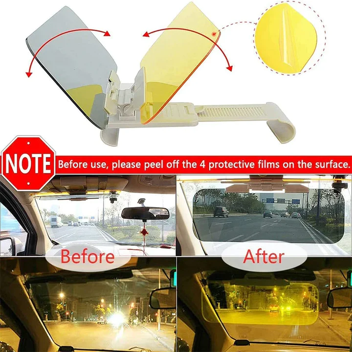 GFOUK Car Sun Visor Anti-Glare Mirror