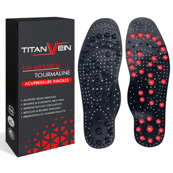 TourmaRelax TitanVein Far Infrared Acupressure Insoles