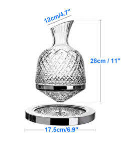 Elegant Crystal Spinning Glass Wine Decanter