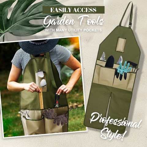 Gardening Multi Pockets Leg Protect Apron