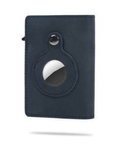 Genuine Leather Airtag Card Holder