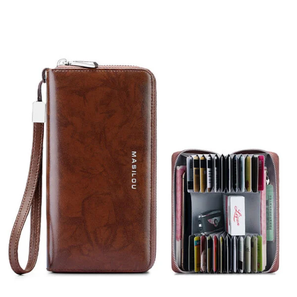 Anti-Credit Card Fraud Multi Compartment Wallet