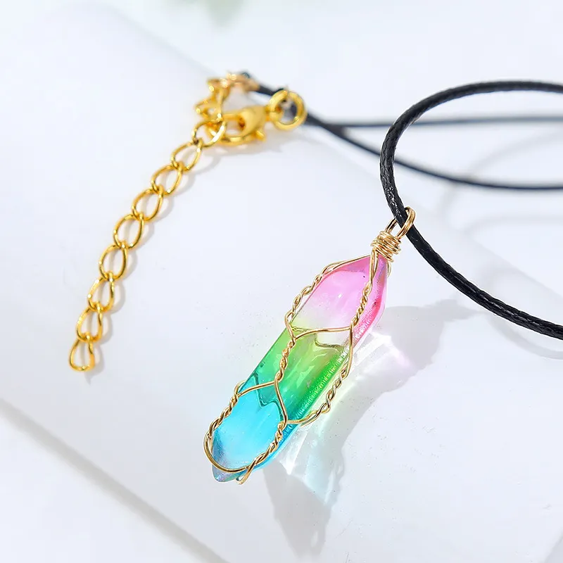 Geometric Crystal Necklace