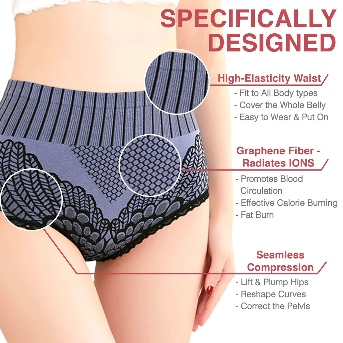 Oveallgo Graphene Fiber Restoration High Waist Briefs