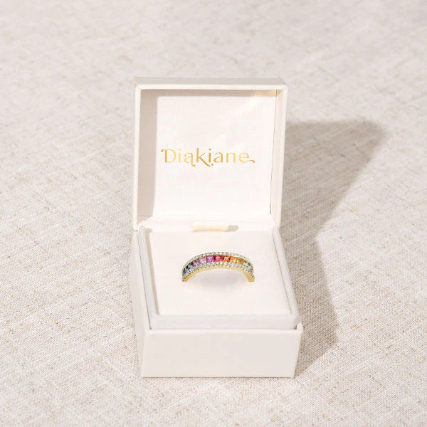 Diakiane Rainbow-Tourmaline Spinni-Ring