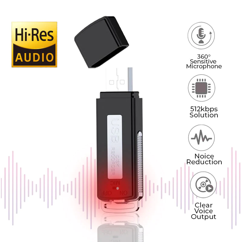 Guardian 1ClickON Secret USB Voice Recorder