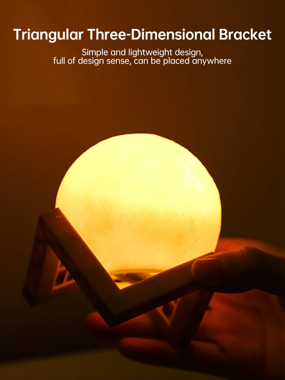 LED 3d Moon Lamp With Stand Starry