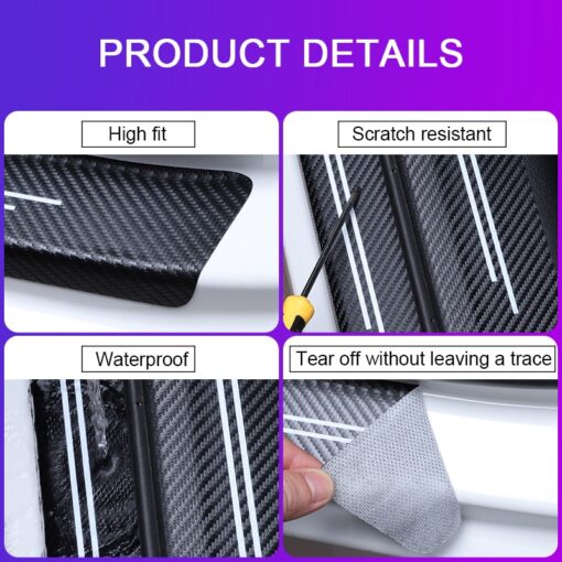 Carbon Car Door Sills Stickers