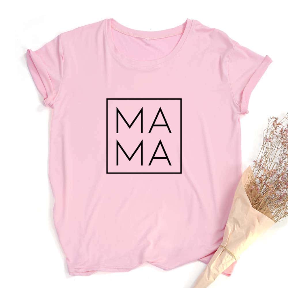 Mama Svg Print Women Summer T-shirt