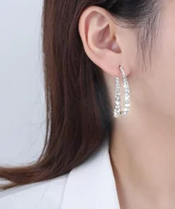 Cross Curved Earrings