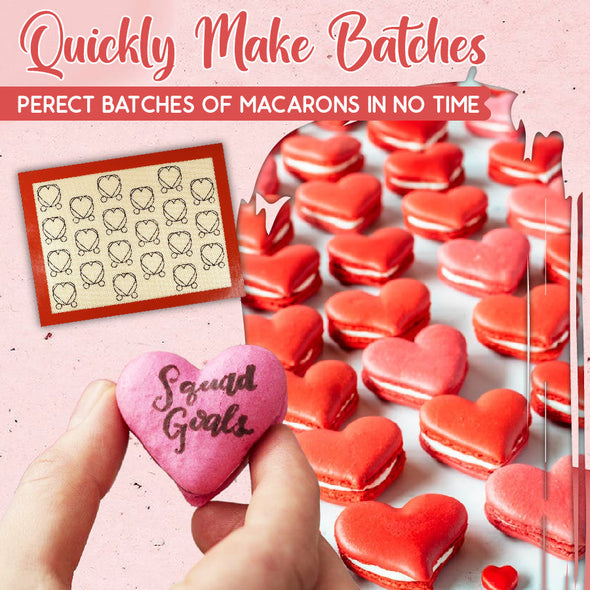 Heart Macaron Non-Stick Silicone Baking Sheet