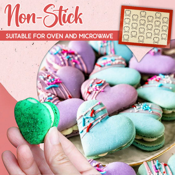 Heart Macaron Non-Stick Silicone Baking Sheet