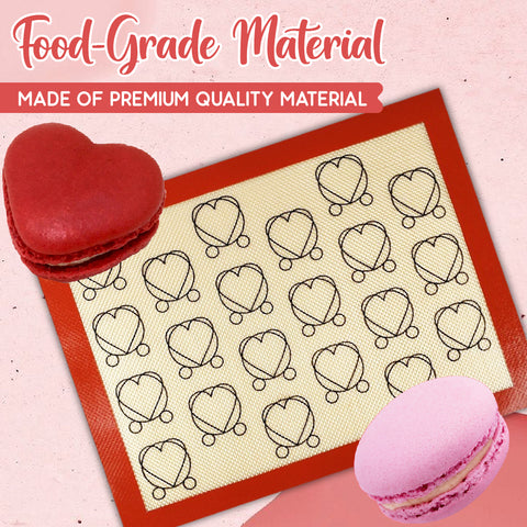 Heart Macaron Non-Stick Silicone Baking Sheet