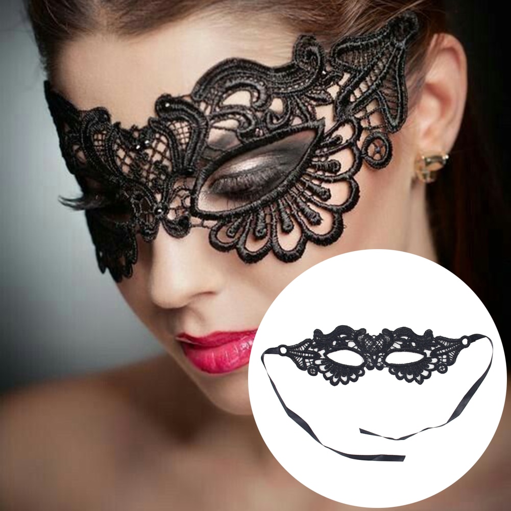 Women Hollow Lace Masquerade Face Mask