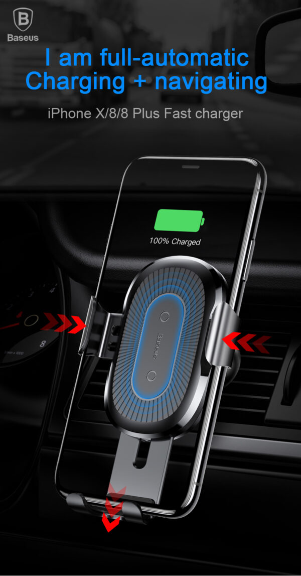 Gravity Wireless Car Charger and Mount