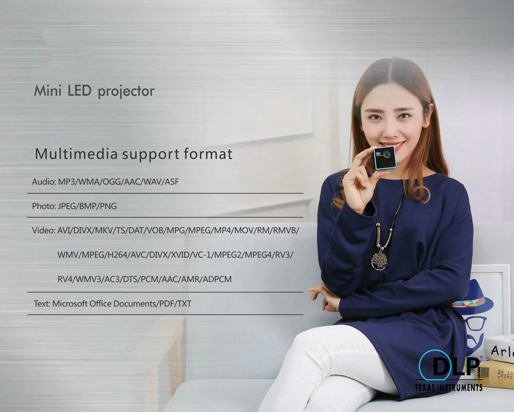 Smart Laser Wi-fi 1080p Mobile Wireless Projector