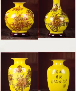 New Chinese Style Yellow Flower Vase