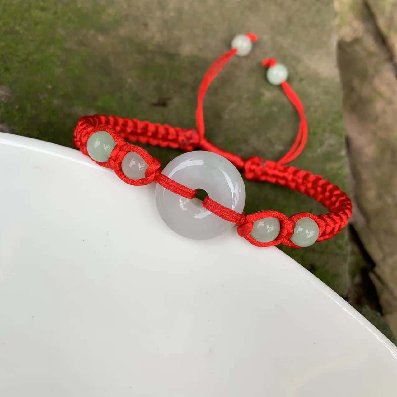 Natural Myanmar Maroon Jade Bracelet