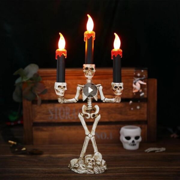 Scary Skeleton Halloween Candle Lights