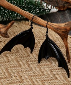 Halloween Black Bat Earrings