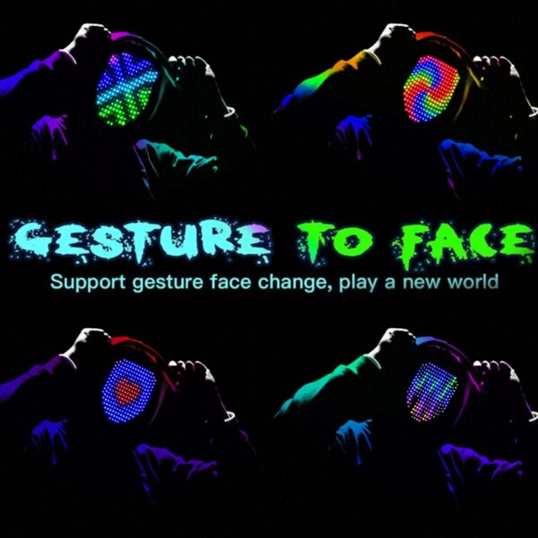 Halloween Gesture Control LED Purge Mask with 50 Patterns