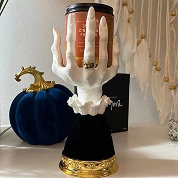 Halloween Resin Witch Hand Candle Holder