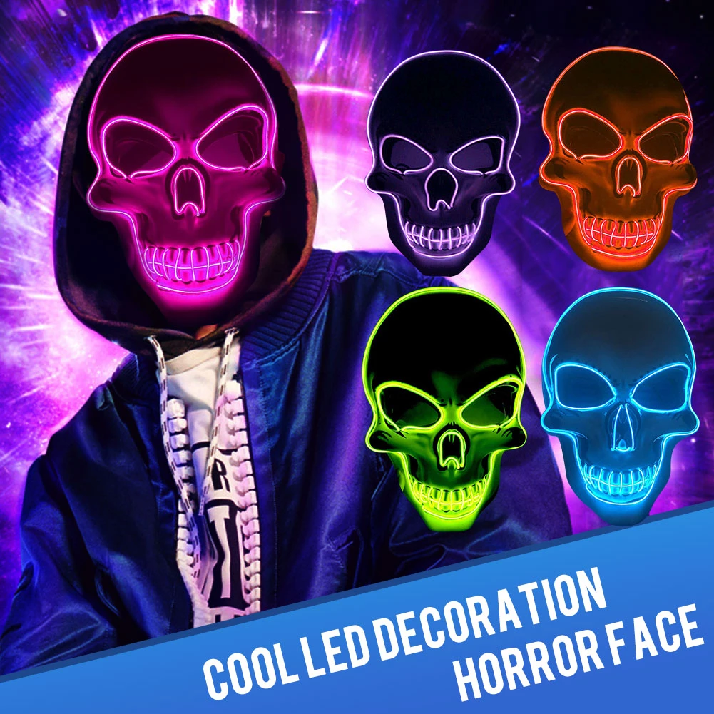 Halloween LED Glowing Skull Mask