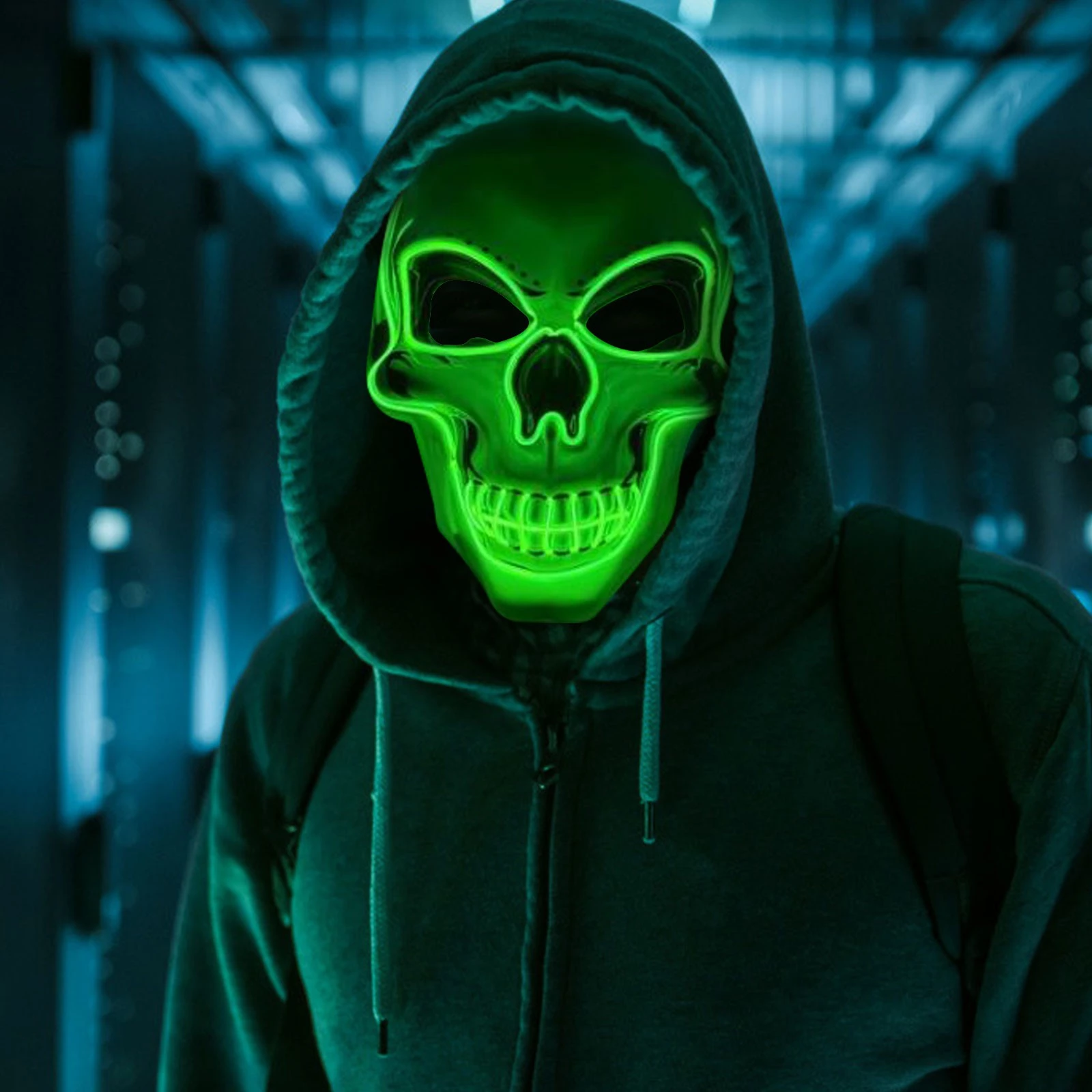 Halloween LED Glowing Skull Mask