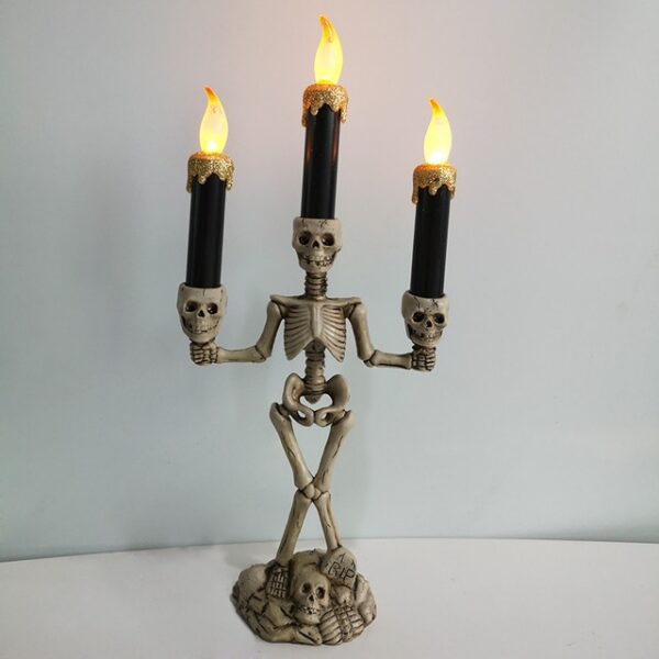 Scary Skeleton Halloween Candle Lights