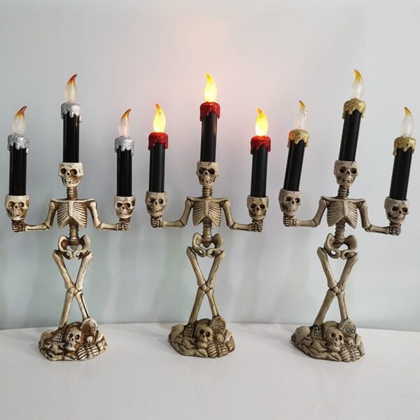 Scary Skeleton Halloween Candle Lights