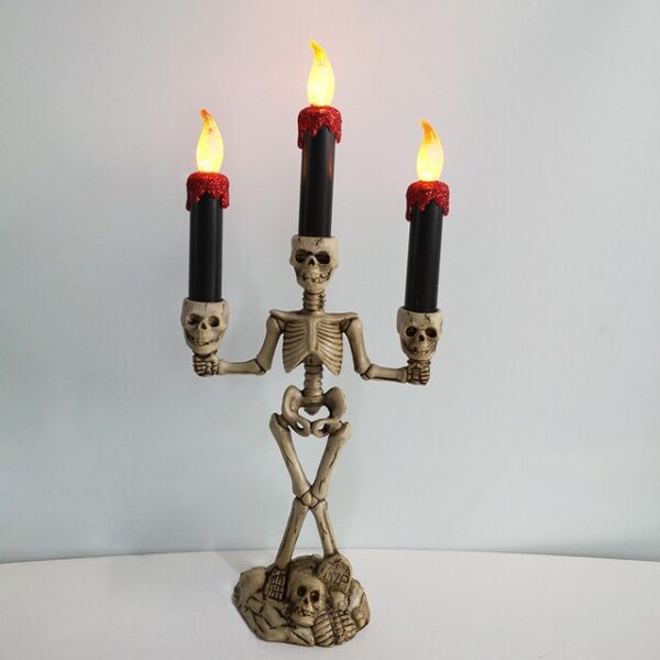 Scary Skeleton Halloween Candle Lights