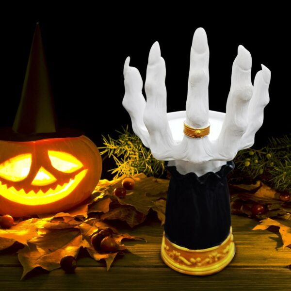 Halloween Resin Witch Hand Candle Holder