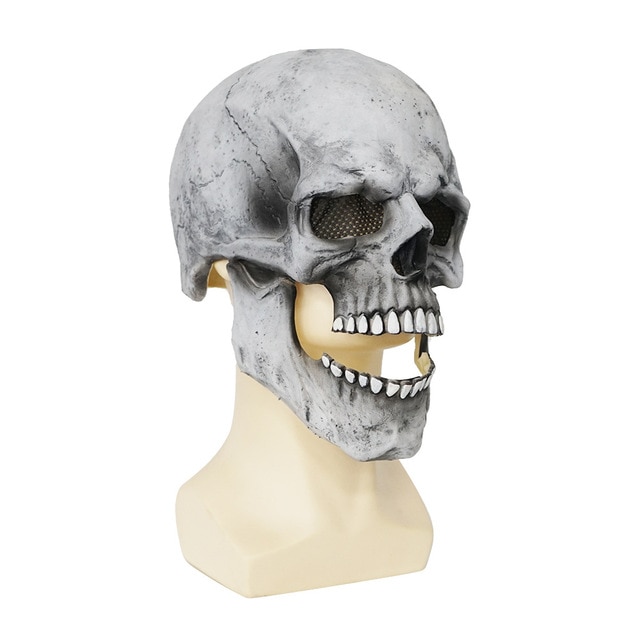 Creepy Halloween Human Skull Mask