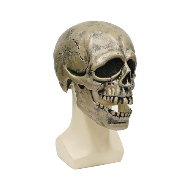 Creepy Halloween Human Skull Mask