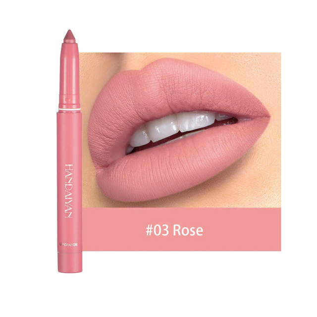 12 Color Handaiyan Rotating Sharpenable Matte Lipstick Pencils