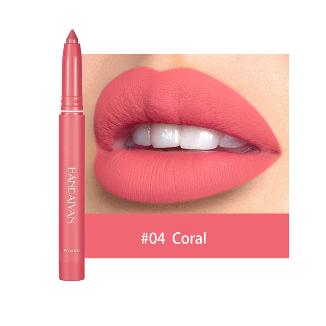 12 Color Handaiyan Rotating Sharpenable Matte Lipstick Pencils