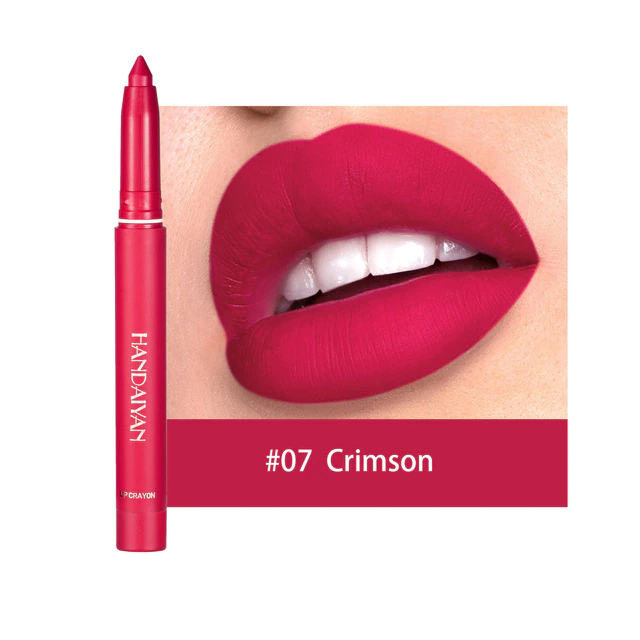 12 Color Handaiyan Rotating Sharpenable Matte Lipstick Pencils