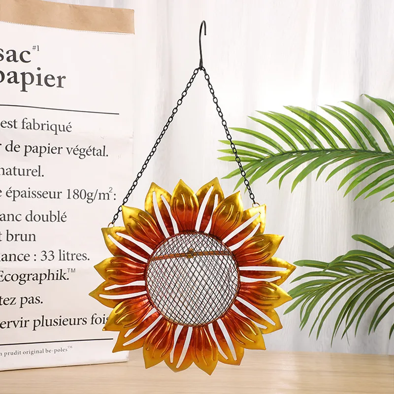 Hanging Metal Sunflower Bird Feeder