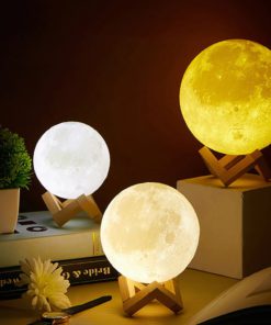 LED 3d Moon Lamp With Stand Starry