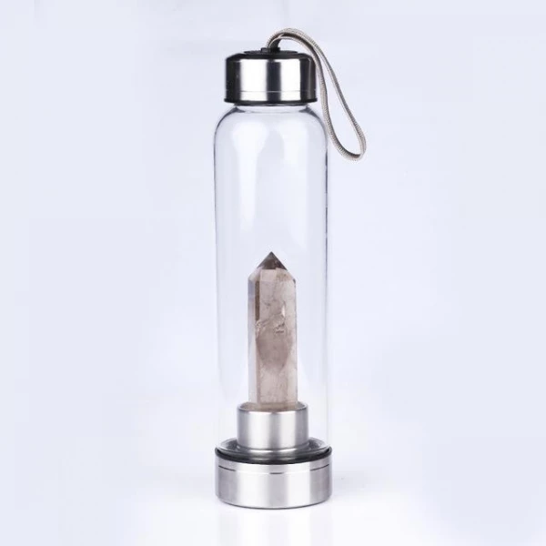 Healing Natural Quartz Water Bottle