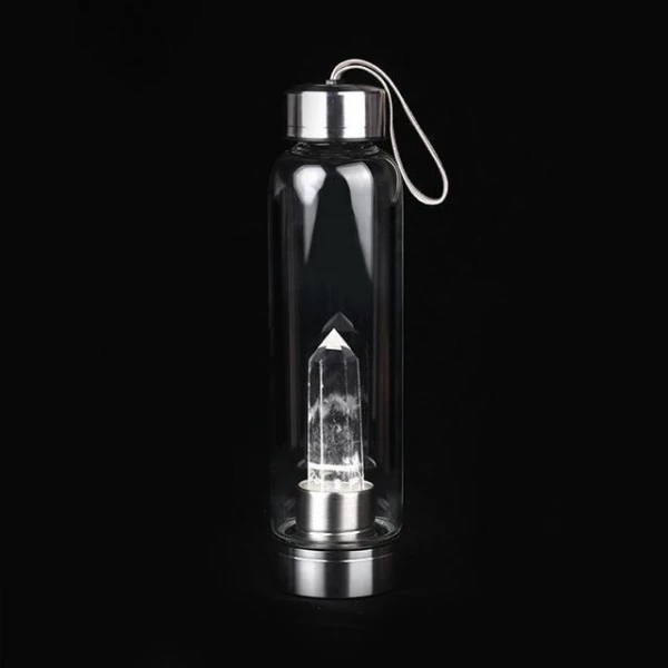 Healing Natural Quartz Water Bottle