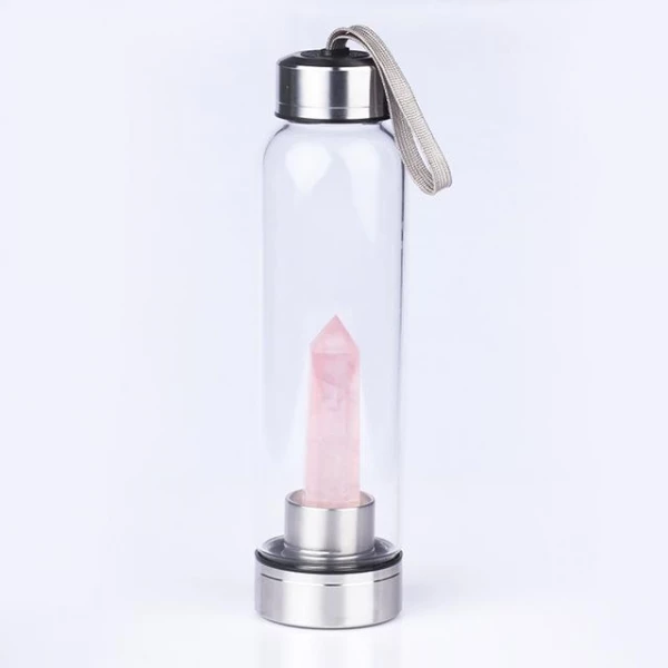 Healing Natural Quartz Water Bottle