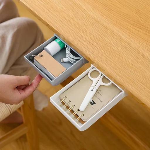 Hidden Self-Adhesive Under Desk Drawer