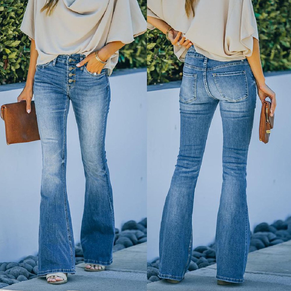 High Waist Flare Leg Jeans