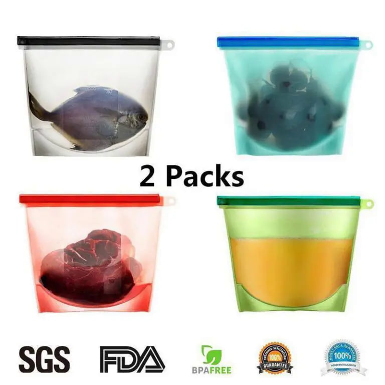 Hirundo Silicone Food Storage Bags 2 packs