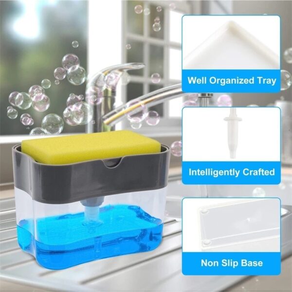 Hot 2 in 1 Sponge Rack Soap Dispenser