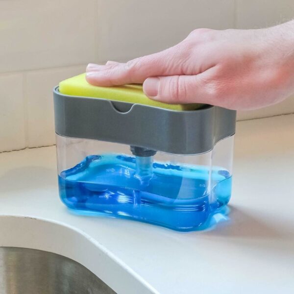 Hot 2 in 1 Sponge Rack Soap Dispenser